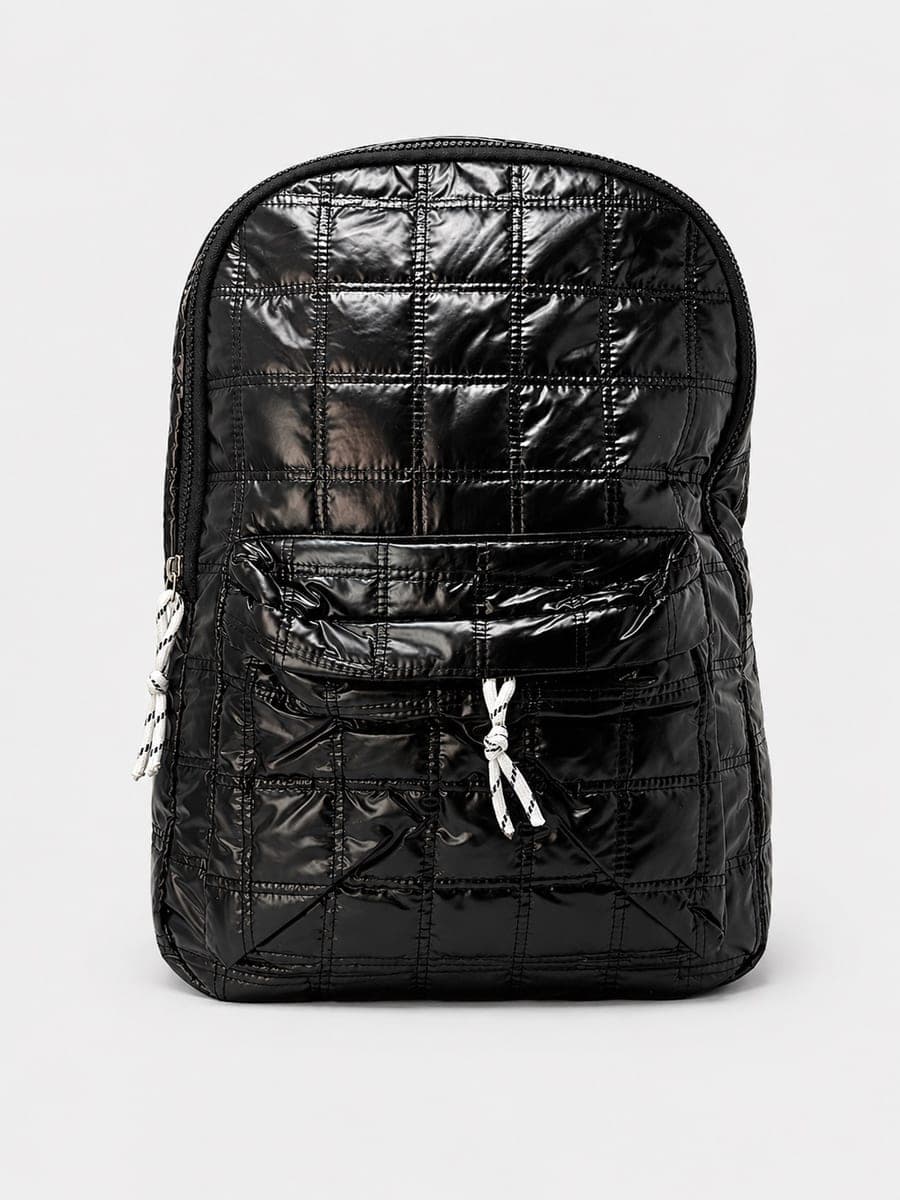 Checkered Puffer Backpack