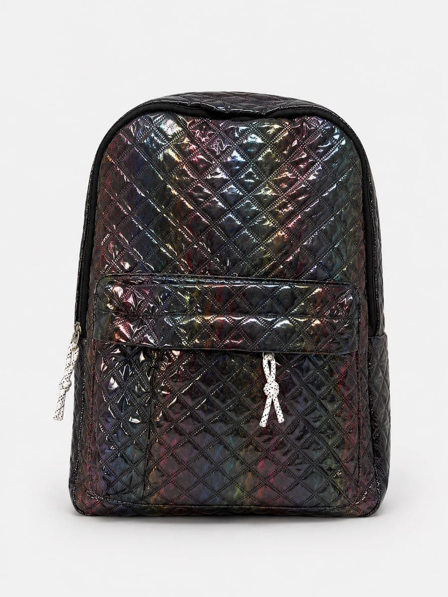 Multicolour Metallic Diamond Backpack