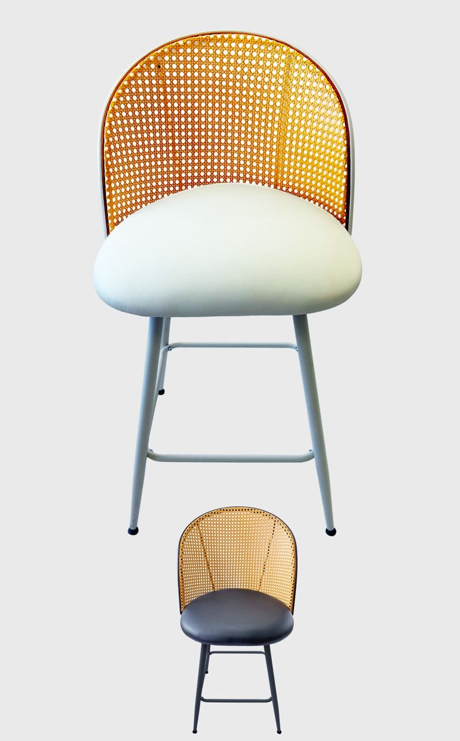 Casa Cane Swivel Stool