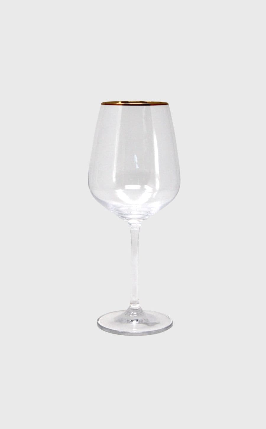 Gold Rim Wine Glass
