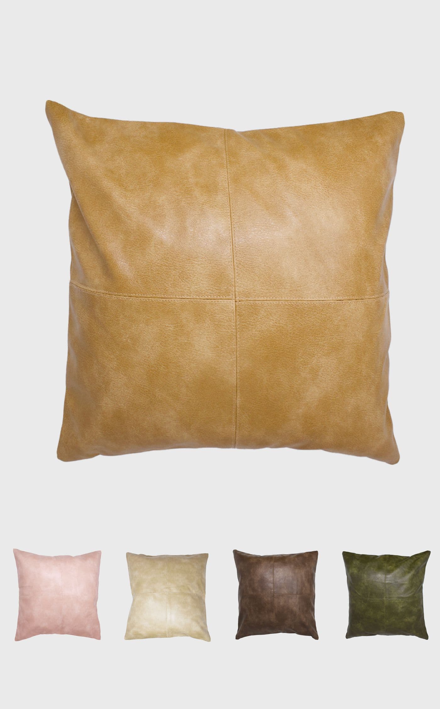 Vegan Leather Cushion Cover