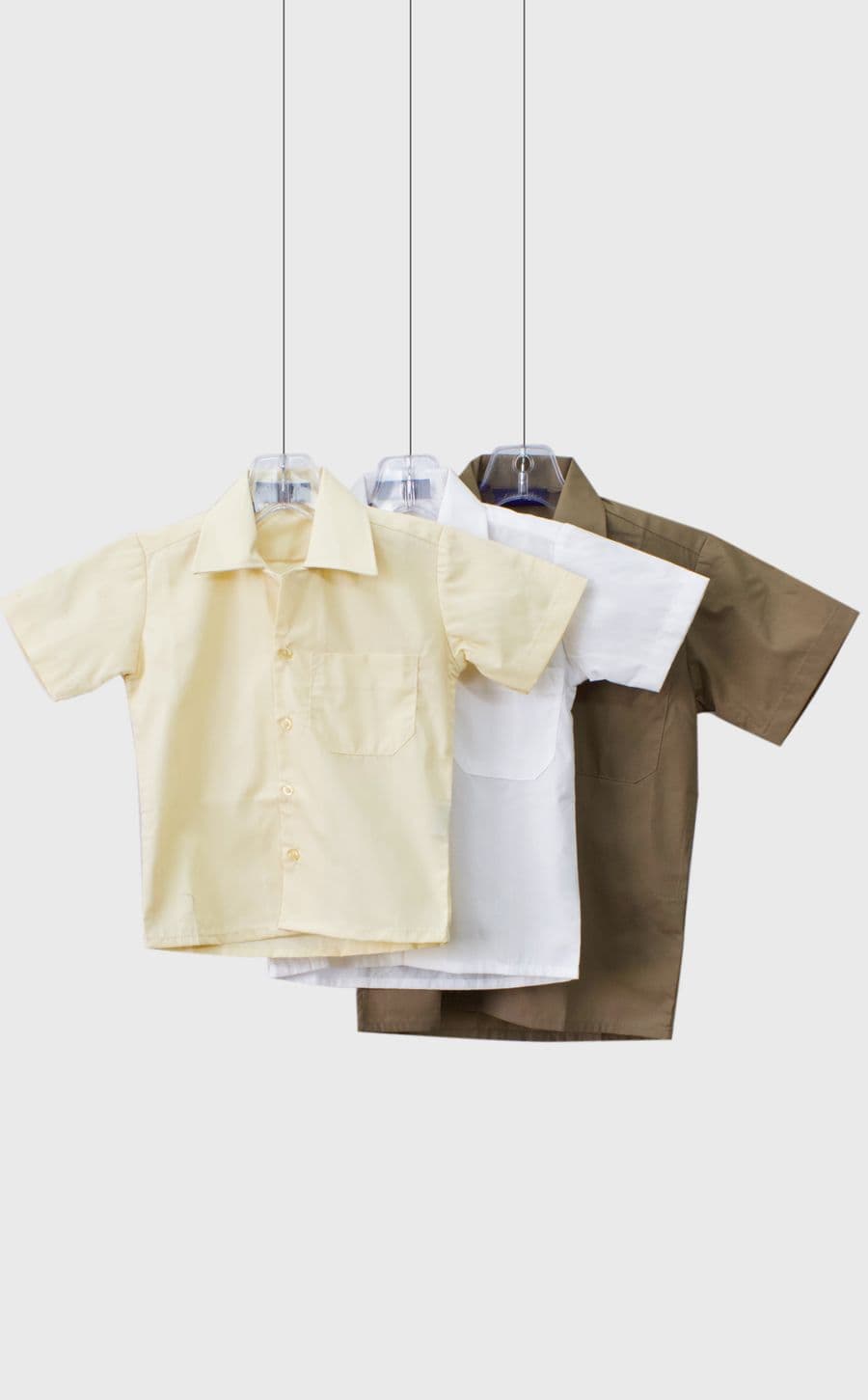 Boys Shirts Plain S-2XL