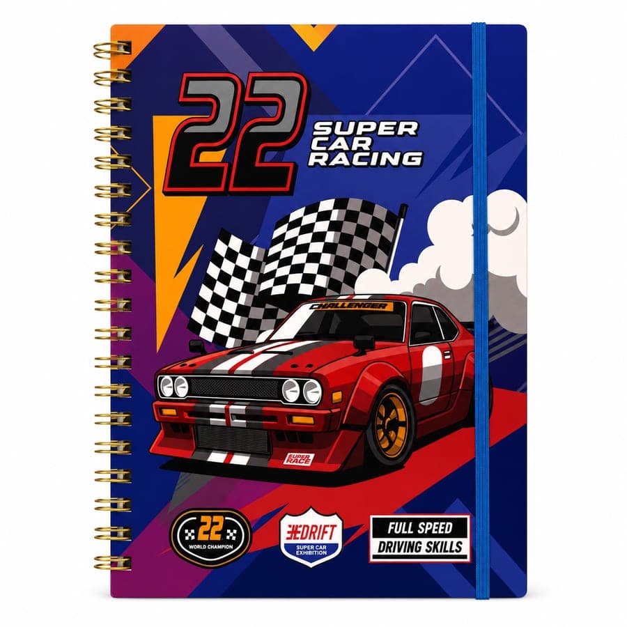 A4 Race Car Notebook