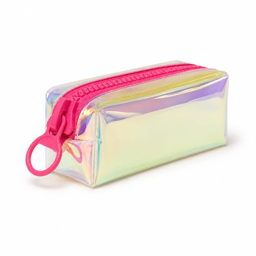 Iridescent Big Zip Pencil Case