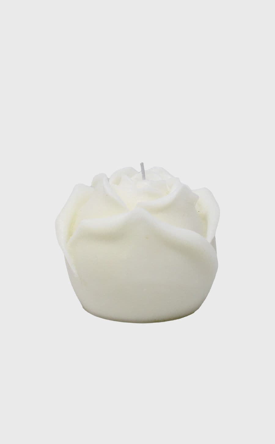 Large White Rose Candle