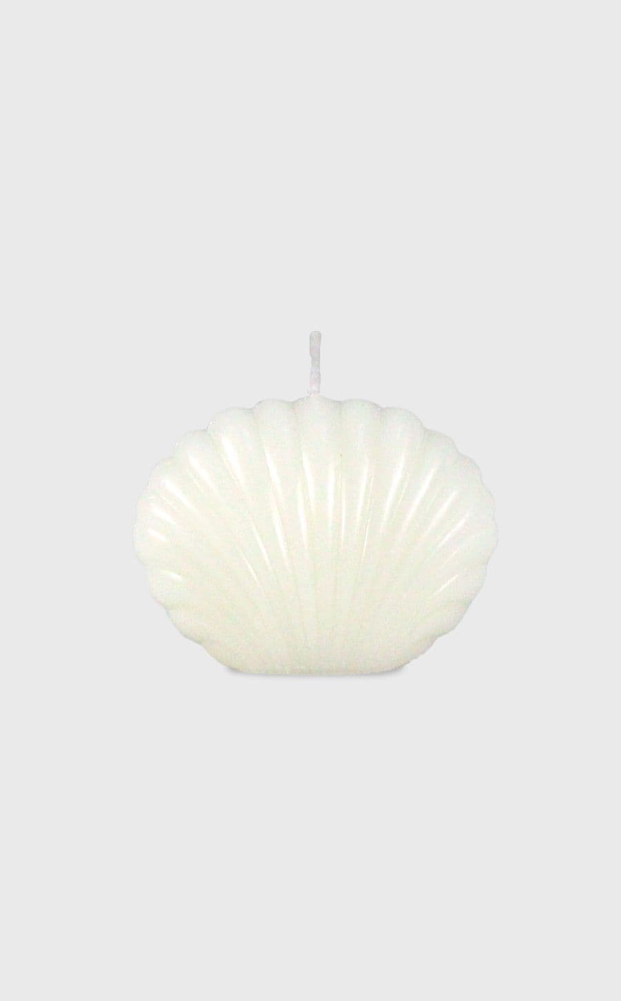 White Shell Wax Candle