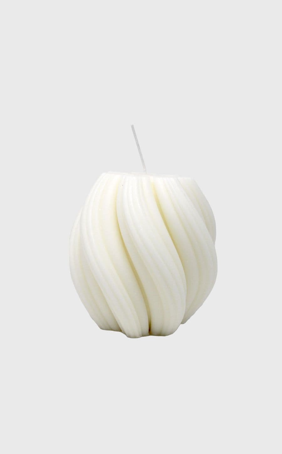 White Twirl Candle